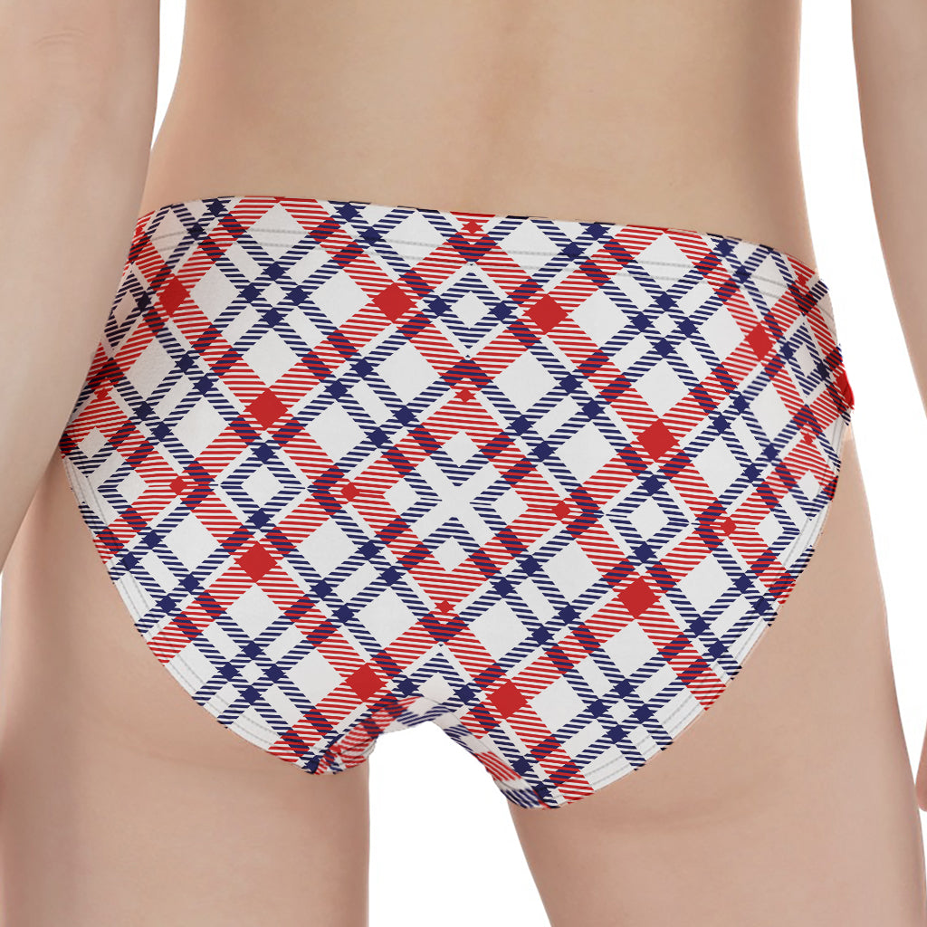 American Plaid Pattern Print Women's Panties