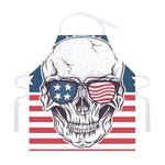 American Skull With Sunglasses Print Adjustable Apron