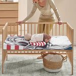 American Skull With Sunglasses Print Baby Crib Sheet