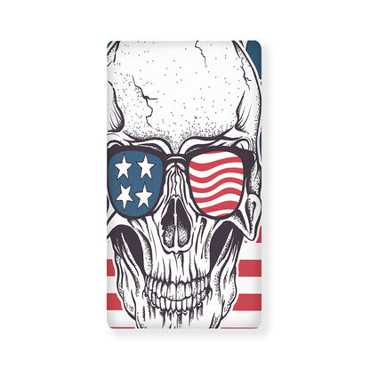 American Skull With Sunglasses Print Baby Crib Sheet