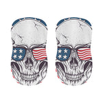 American Skull With Sunglasses Print Bar Stool Covers