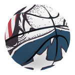 American Skull With Sunglasses Print Basketball