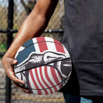 American Skull With Sunglasses Print Basketball