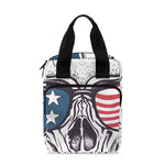 American Skull With Sunglasses Print Bible Tote Bag