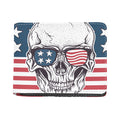 American Skull With Sunglasses Print Bifold Wallet