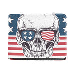 American Skull With Sunglasses Print Bifold Wallet