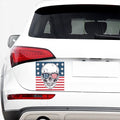 American Skull With Sunglasses Print Car Sticker