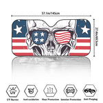 American Skull With Sunglasses Print Car Windshield Sun Shade
