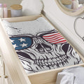 American Skull With Sunglasses Print Changing Pad Cover