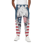 American Skull With Sunglasses Print Cotton Pants