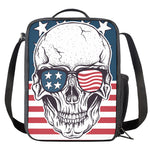 American Skull With Sunglasses Print Crossbody Lunch Bag