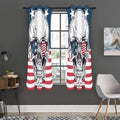 American Skull With Sunglasses Print Grommet Curtain Panels