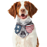 American Skull With Sunglasses Print Dog Bandana