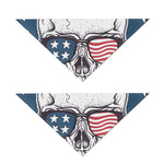 American Skull With Sunglasses Print Dog Bandana