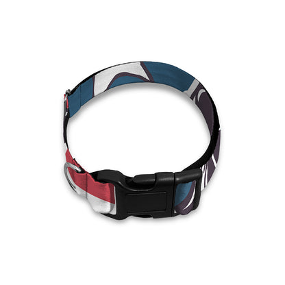 American Skull With Sunglasses Print Dog Collar