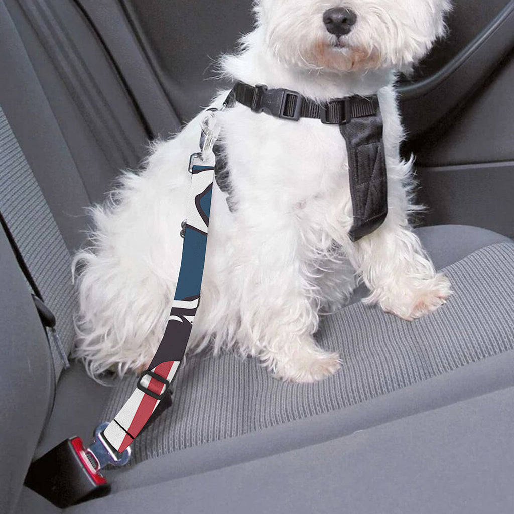 American Skull With Sunglasses Print Dog Seat Belt