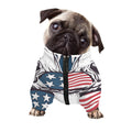 American Skull With Sunglasses Print Dog Zip Up Jacket