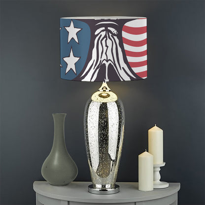 American Skull With Sunglasses Print Drum Lamp Shade