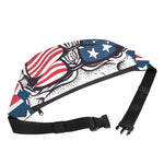 American Skull With Sunglasses Print Fanny Pack