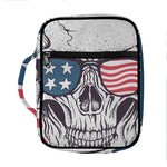 American Skull With Sunglasses Print Front Pocket Bible Bag
