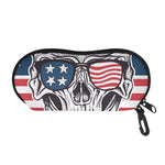 American Skull With Sunglasses Print Glasses Case