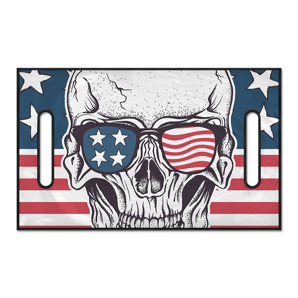 American Skull With Sunglasses Print Golf Cart Seat Cover