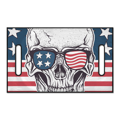 American Skull With Sunglasses Print Golf Cart Seat Cover
