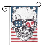 American Skull With Sunglasses Print House Flag