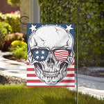 American Skull With Sunglasses Print House Flag