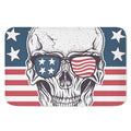 American Skull With Sunglasses Print Indoor Door Mat