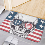 American Skull With Sunglasses Print Indoor Door Mat