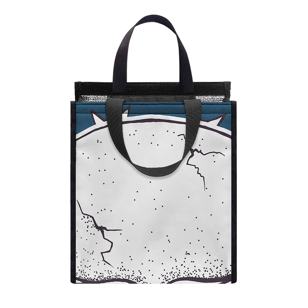 American Skull With Sunglasses Print Insulated Lunch Tote