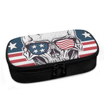 American Skull With Sunglasses Print Insulin Cooler Travel Case
