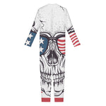 American Skull With Sunglasses Print Jumpsuit