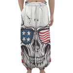 American Skull With Sunglasses Print Lantern Pants
