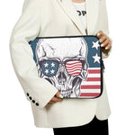 American Skull With Sunglasses Print Laptop Sleeve
