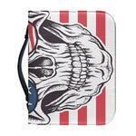 American Skull With Sunglasses Print Leather Bible Cover