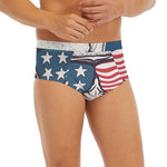 American Skull With Sunglasses Print Men's Briefs