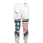 American Skull With Sunglasses Print Men's leggings