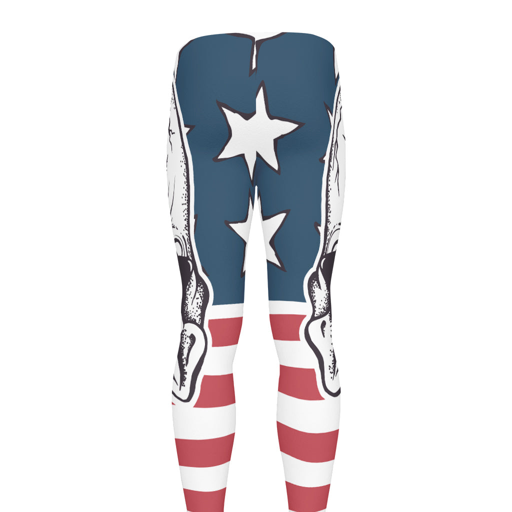 American Skull With Sunglasses Print Men's leggings
