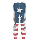 American Skull With Sunglasses Print Men's leggings