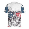 American Skull With Sunglasses Print Men's Sports T-Shirt