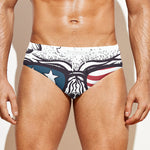 American Skull With Sunglasses Print Men's Swim Briefs