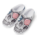 American Skull With Sunglasses Print Mesh Casual Shoes