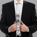 American Skull With Sunglasses Print Necktie