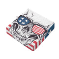 American Skull With Sunglasses Print Outdoor Seat Cushion Cover