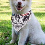 American Skull With Sunglasses Print Over The Collar Dog Bandana