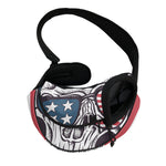 American Skull With Sunglasses Print Pet Sling Carrier