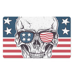 American Skull With Sunglasses Print Polyester Doormat