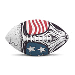 American Skull With Sunglasses Print Rugby Ball